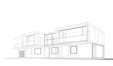 Modern bina çizimi, mimari çizim