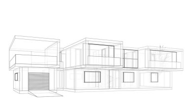 Modern bina çizimi, mimari çizim