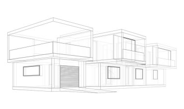 Modern bina çizimi, mimari çizim