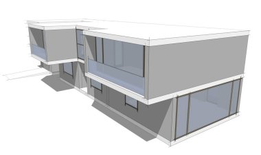 Modern bina çizimi, mimari çizim