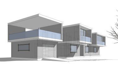 Modern bina çizimi, mimari çizim