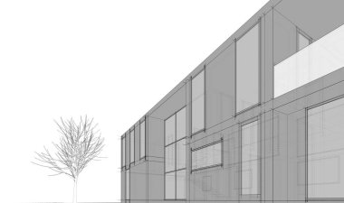 Modern bina çizimi, mimari çizim