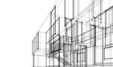 Modern bina çizimi, mimari çizim