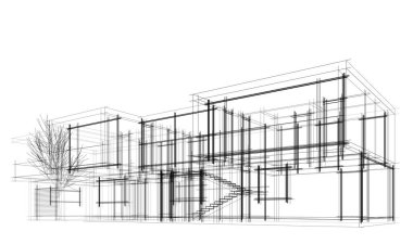 Modern bina çizimi, mimari çizim