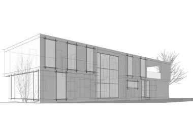 Modern bina çizimi, mimari çizim