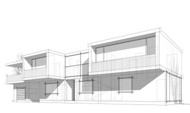 Modern bina çizimi, mimari çizim