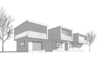 Modern bina çizimi, mimari çizim