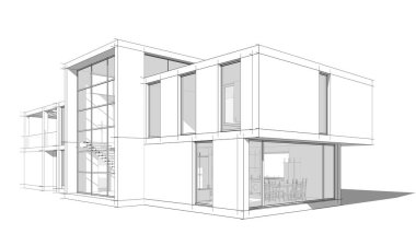 Modern bina çizimi, mimari çizim