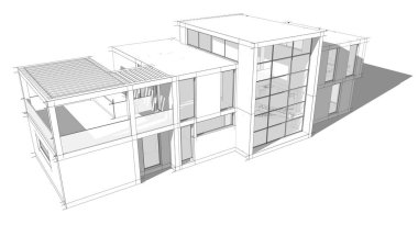 Modern bina çizimi, mimari çizim