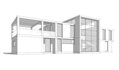 Modern bina çizimi, mimari çizim