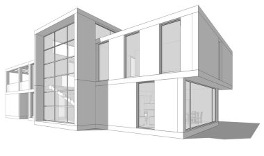 Modern bina çizimi, mimari çizim