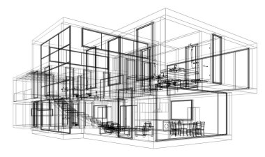 Modern bina çizimi, mimari çizim