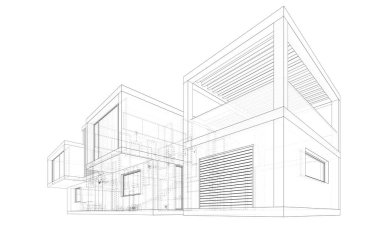 Modern bina çizimi, mimari çizim