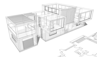 Modern bina çizimi, mimari çizim