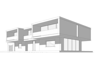 Modern bina çizimi, mimari çizim