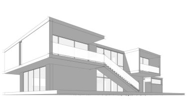 Modern bina çizimi, mimari çizim