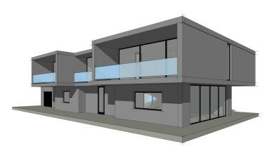 Modern bina çizimi, mimari çizim