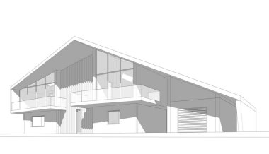 Modern bina çizimi, mimari çizim