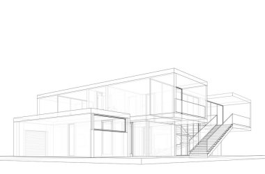 Modern bina çizimi, mimari çizim