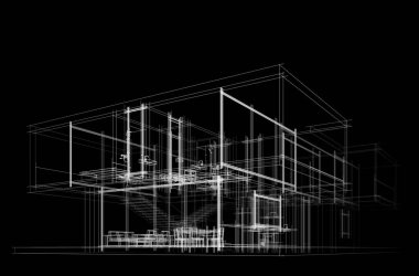 Modern bina çizimi, mimari çizim