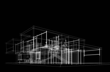 Modern bina çizimi, mimari çizim