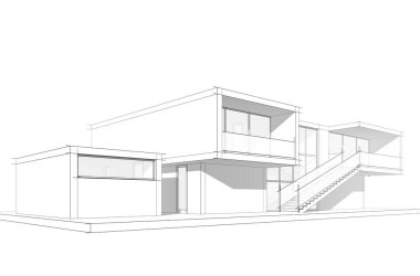 Modern bina çizimi, mimari çizim