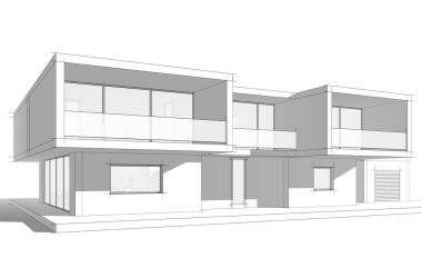 Modern bina çizimi, mimari çizim