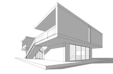 Modern bina çizimi, mimari çizim