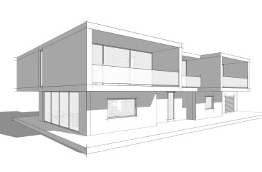 Modern bina çizimi, mimari çizim