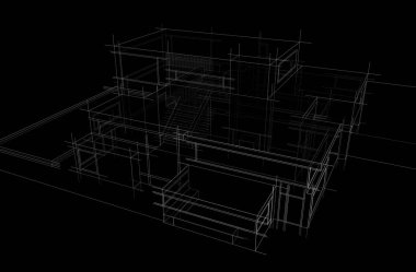 Modern bina çizimi, mimari çizim   
