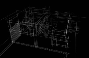 Modern bina çizimi, mimari çizim   