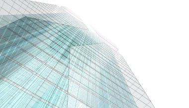 Mimari Bina 3D illüstrasyon, 3D görüntüleme