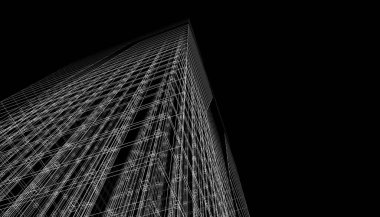 Mimari Bina 3D illüstrasyon, 3D görüntüleme