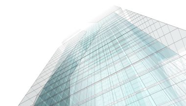 Mimari Bina 3D illüstrasyon, 3D görüntüleme