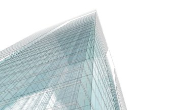 Mimari Bina 3D illüstrasyon, 3D görüntüleme