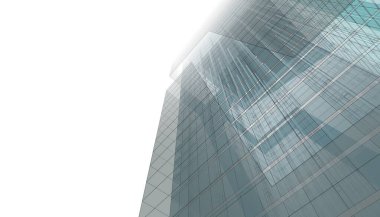 Mimari Bina 3D illüstrasyon, 3D görüntüleme