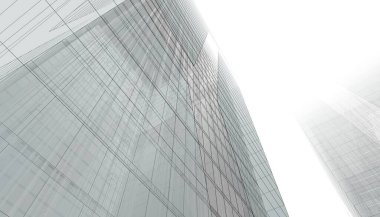 Mimari Bina 3D illüstrasyon, 3D görüntüleme