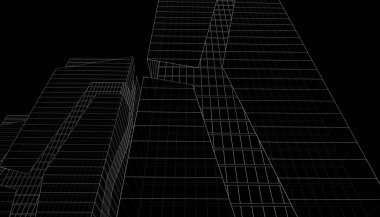 Mimari Bina 3D illüstrasyon, 3D görüntüleme