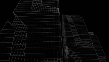 Mimari Bina 3D illüstrasyon, 3D görüntüleme