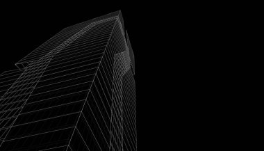 Mimari Bina 3D illüstrasyon, 3D görüntüleme