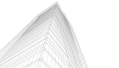 Mimari Bina 3D illüstrasyon, 3D görüntüleme