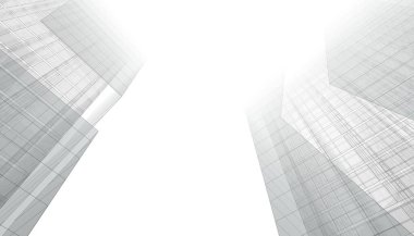 Mimari Bina 3D illüstrasyon, 3D görüntüleme