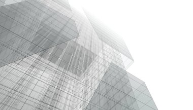 Mimari Bina 3D illüstrasyon, 3D görüntüleme