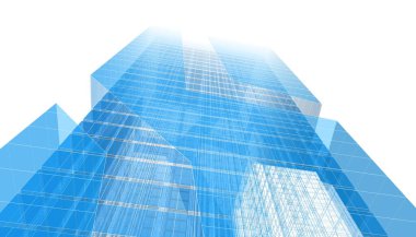 Mimari Bina 3D illüstrasyon, 3D görüntüleme