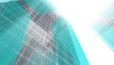 Mimari Bina 3D illüstrasyon, 3D görüntüleme