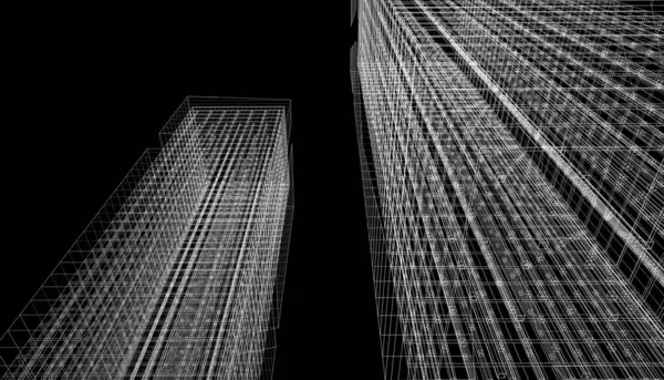 Mimari Bina 3D illüstrasyon, 3D görüntüleme