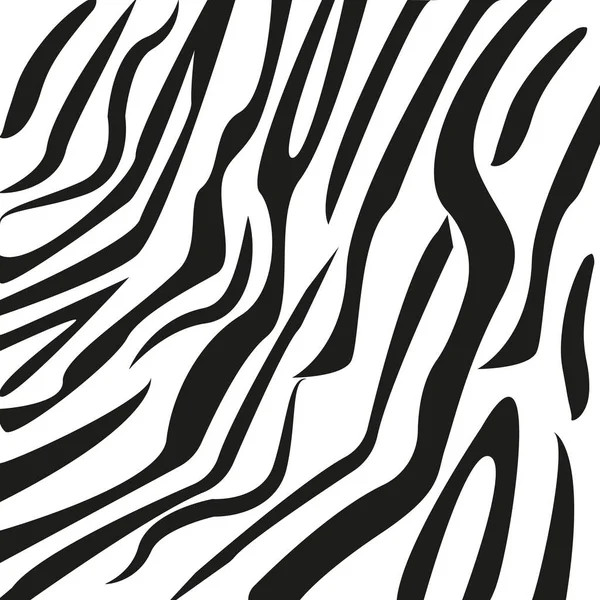 Vector Zebra Print Black White Background Animal Print — Stock Vector