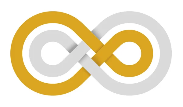 Simbolo Dell Infinito Forme Impossibili Illusione Ottica Logo Design Illustrazione — Vettoriale Stock