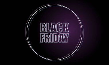 Kara Cuma illüstrasyonu. Poster, broşür, indirim kartı..