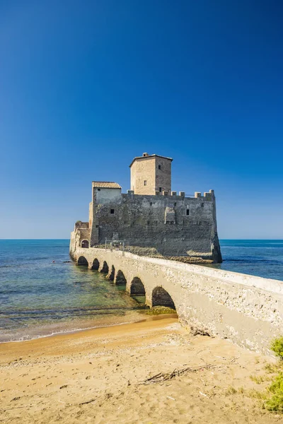 Naturreservatet Torre Astura Nettuno Det Antika Slottet Vid Havet Med — Stockfoto